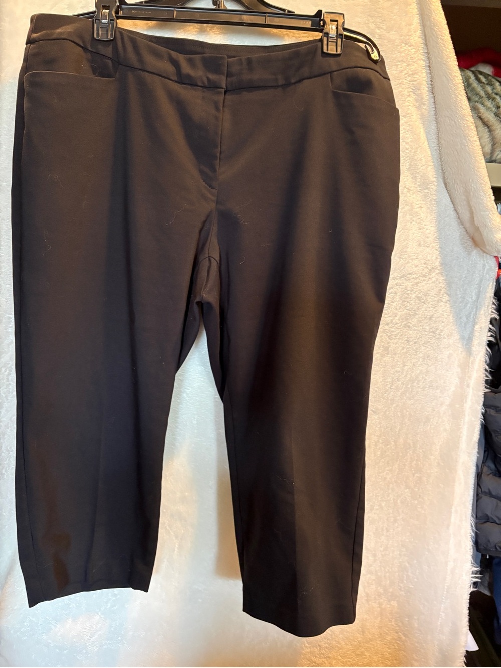 Classic Black Cropped Pants by Investments II Size 20W